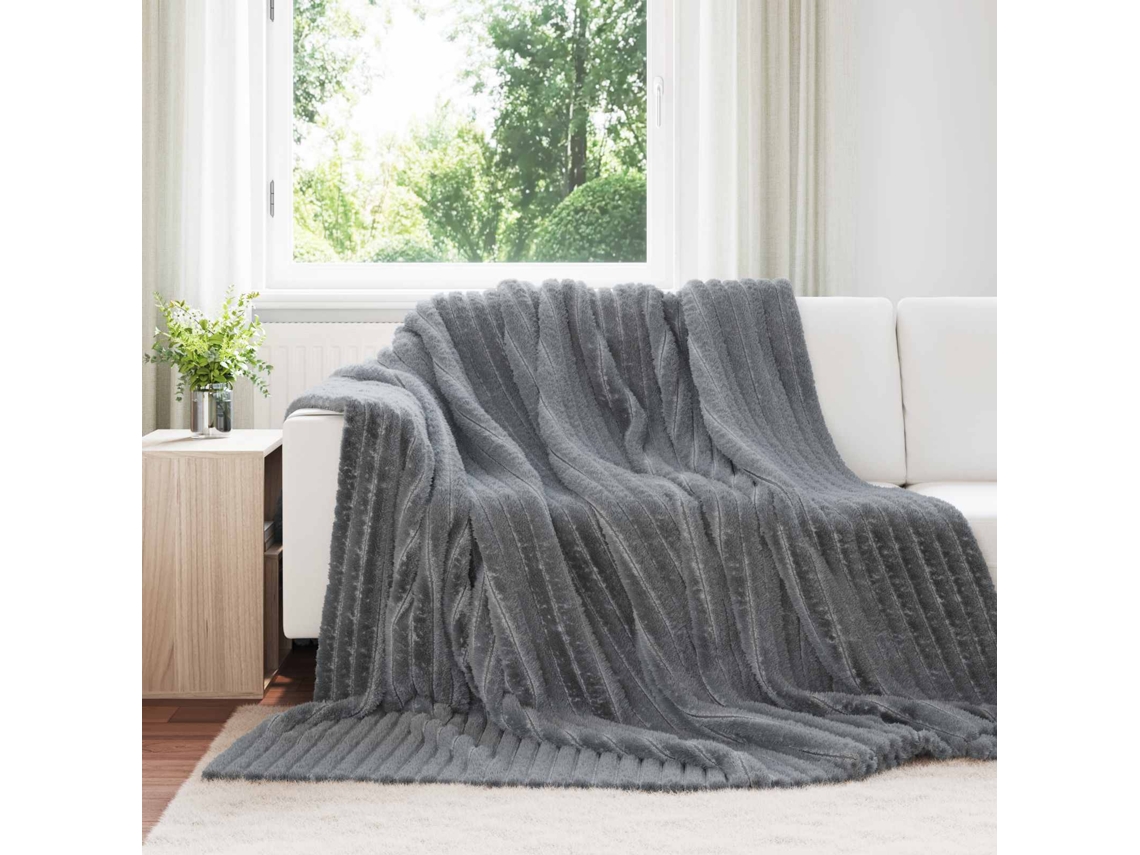 Vidaxl Manta Cinzento-escuro 270 X 240 Cm 1.73 Kg Lã