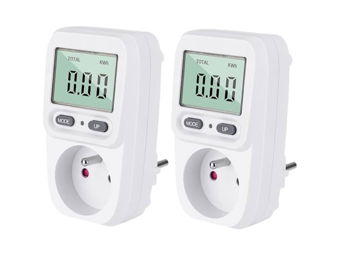 Medidor De Eletricidade - Wattímetro - 16 A - Retroiluminado - Multifuncional - Branco