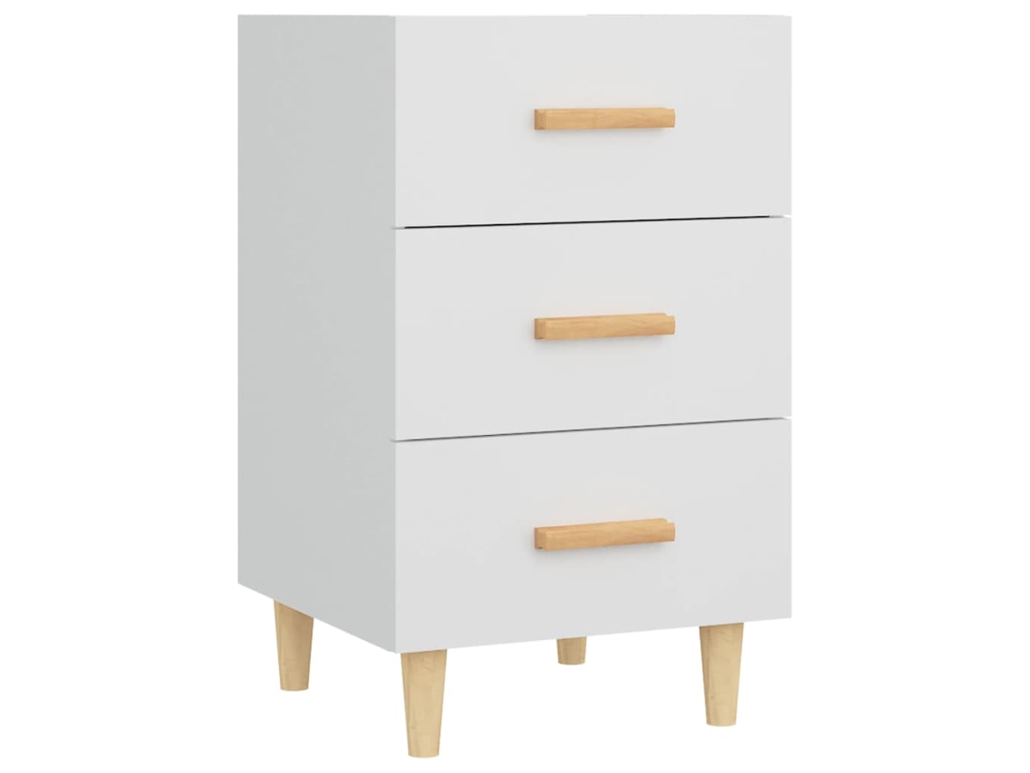 Mesa de cabeceira Branco MAISON EXCLUSIVE 40x40x66 cm em madeira derivada de derivados