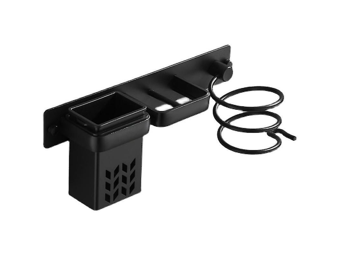 Suporte para Secador de Cabelo, Organizador Cabelo Parede com Prateleira Armazenamento GOKOCO (preto)