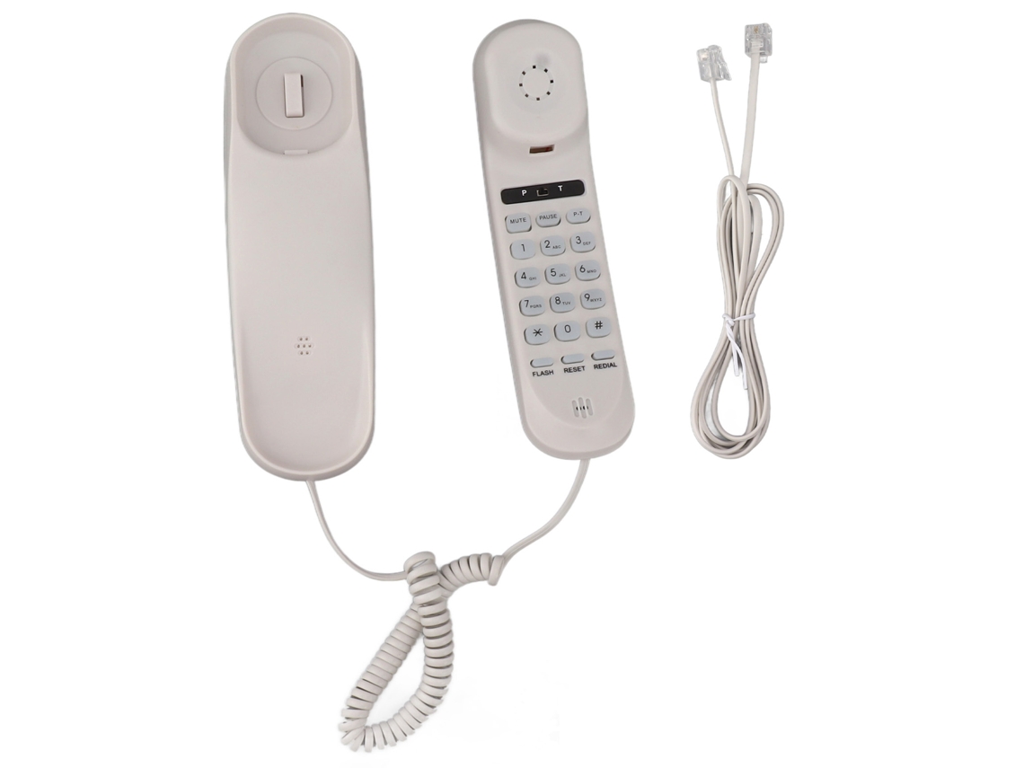 Telefone Fixo Com Fio Montável Em Parede Claro Volume Ajustável