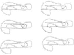 Conjunto de 100 clipes de papel em formato de ponto de interrogação, clipes de ferro resistentes para organizar papéis, Com Caixa