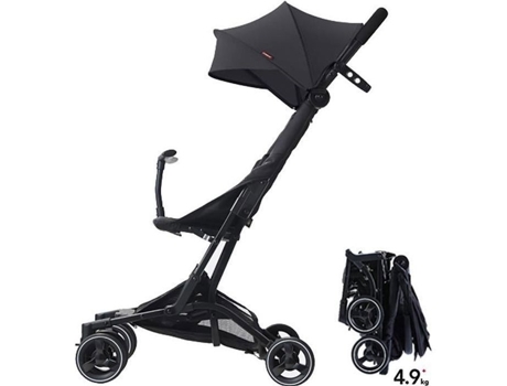 Carrinho de Cabine BEBE2LUXE Piko de Avião Ultracompacto e Leve Preto