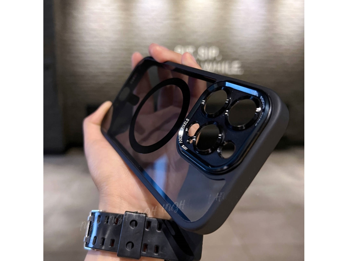 Capa Para Iphone 17 Air Com Lente De Metal E Suporte Magnético.