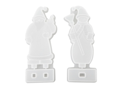Mali 2 Moldes de Silicone para Boneco de Neve Natal Resistente Ao Calor para Doces e Bolo