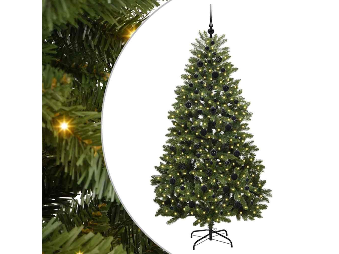 Conjunto 1 Árvore De Natal Artificial Vidaxl Verde Pvc (210 Cm)