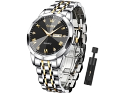 Lurelia Relógio Masculino, Movimento De Quartzo, Analógico, Data/calendário, Detalhes Com Strass, 1,5 Polegadas, 39 Mm, 0,35 Polegadas, 8,3 Polegadas
