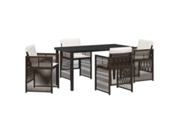 Conjunto de Jantar para Jardim 5 Pcs Castanho MAISON EXCLUSIVE