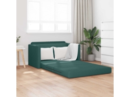 Vidaxl Sofá-cama 110cm Verde Escuro Tecido