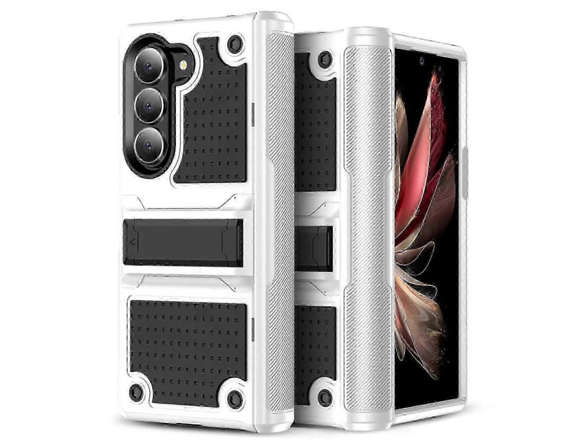 25-26 For Samsung Galaxy Z Fold 6 Case With Kickstand, Slim Fit Shockproof Durable Hard Pc Soft Tpu Cover Case For Samsung Galaxy Z Fold6
