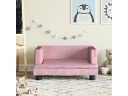 Sofá Infantil | Sofá Para Crianças 60x40x30 Cm Veludo Rosa Wsd676297 Lovely Home