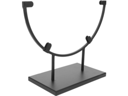 Suporte Redondo De Metal Preto Para Fotos E Peças Arte Em Vidro Fundido, Estável E Elegante, Ideal Para Boutiques E
