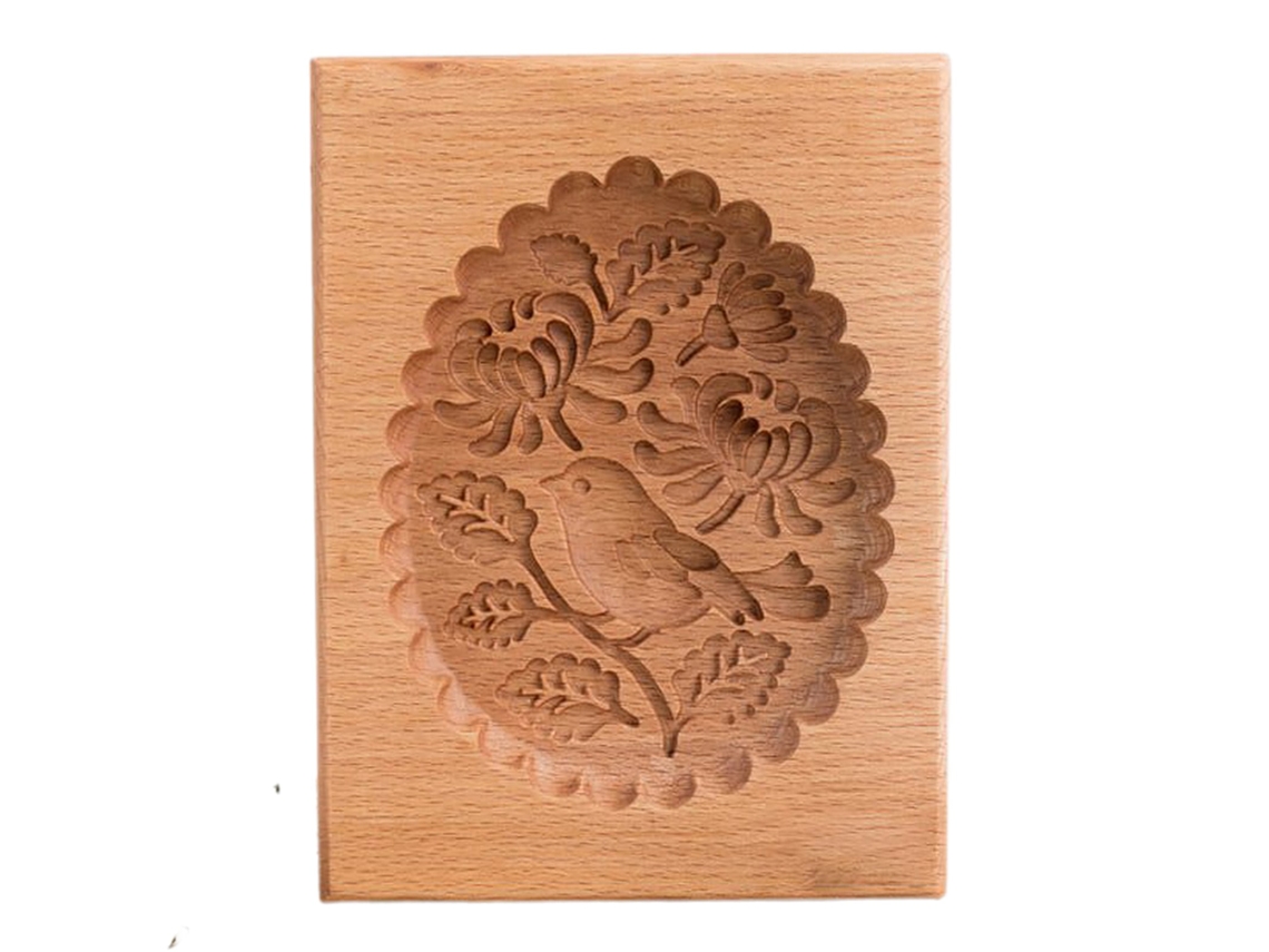 Modelo de Biscoito LAXISCREED 10x8cm Flor e Pássaro