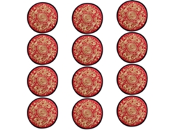 Apoios de Copo de Tecido Bordado para Bebidas com Design Floral Étnico Vintage NEVEANCE