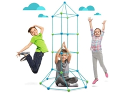 Brinquedo Educativo Kits De Construção De Forte Para Crianças Kit De Construção De Cabana 87 Peças Azul Montar Você Mesmo