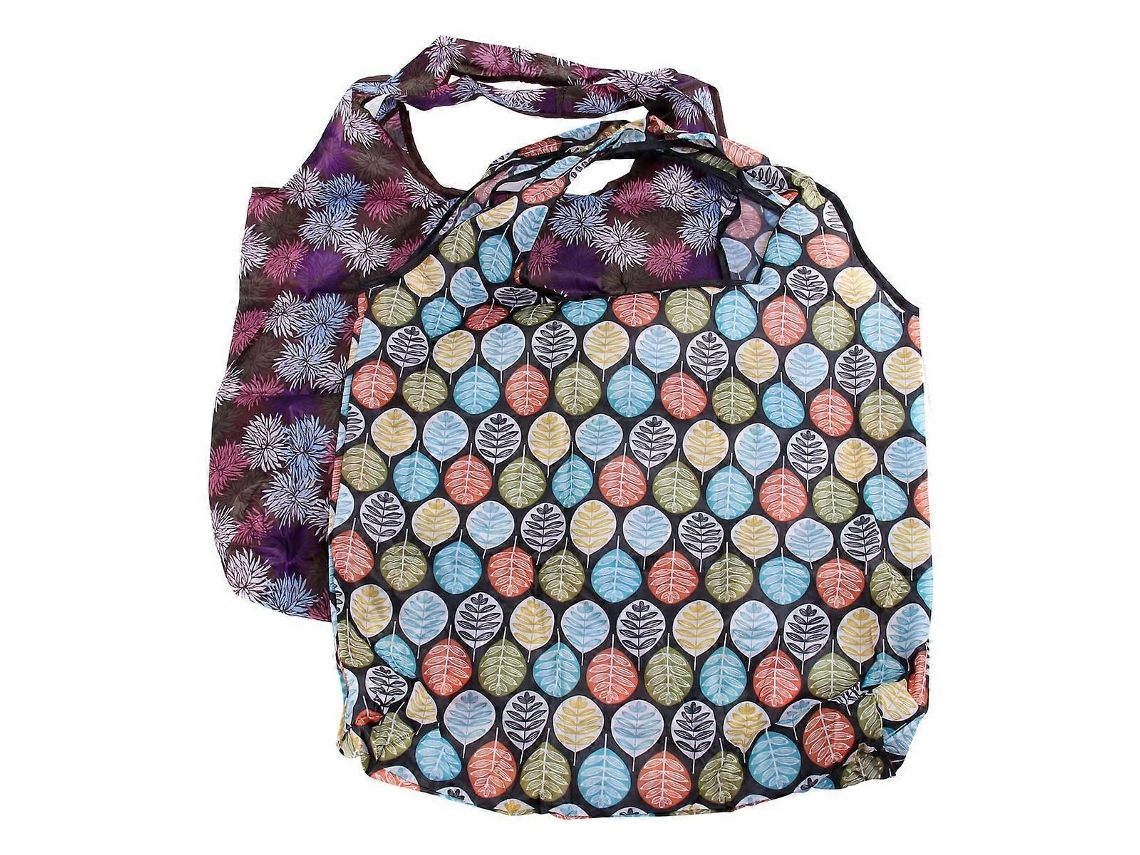 Sacola de Compras Dobrável, Conjunto com 4 Unidades, Portátil e com Estampas Exclusivas. GOKOCO
