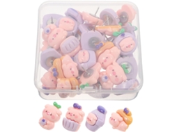 Conjunto De 30 Alfinetes Decorativos Para Quadros Cortiça Com Motivos Animais, Acessórios Para Decoração De Paredes E