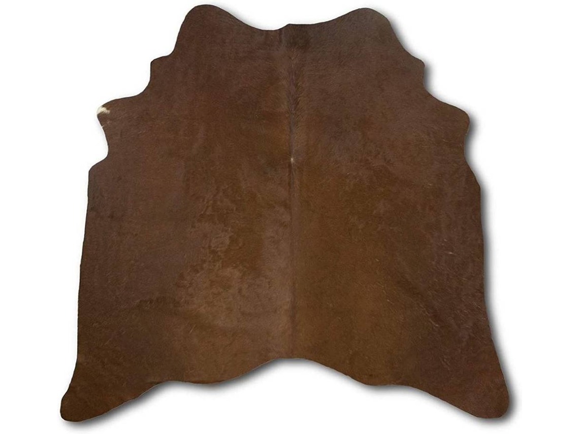 Tapete ZERIMAR Pele de Vaca (Castanho - 140x135 cm - Pele)