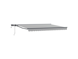 Conjunto 1 Toldo Manual Vidaxl Antracite Alumínio (4,5 × 3,5 M)
