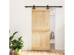 Porta De Correr | Porta Deslizante Com Ferragens 90x210 Cm Madeira De Pinho Maciça Wsd954025 Lovely Home