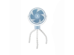 Miniventilador Recarregável com Pernas Flexíveis de Silicone e Luzes Led