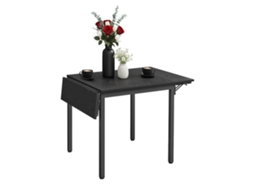 Mesa De Jantar Dobrável Compacta Para 2-4 Pessoas, Tampo Efeito Madeira
