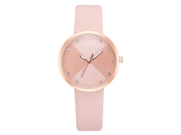 Relógio de Pulso Feminino Fashion Analógico de Quartzo com Mostrador Redondo Rosa