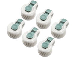 Conjunto de 6 Prendedores Edredom em Plástico Abs Verde, Antiderrapantes, Ideais para Lençóis e CHABERLU