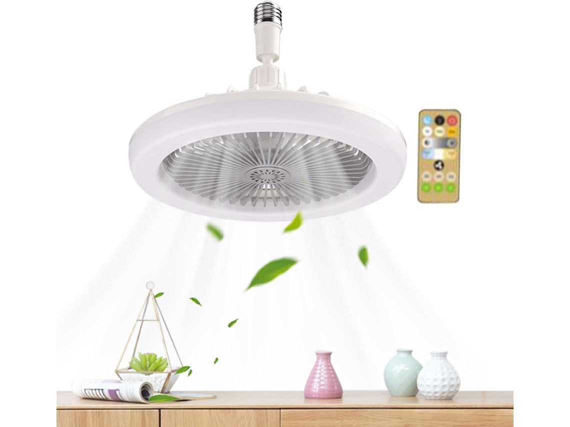 Ventilador De Teto Discreto Com Luz Integrada | Luminária De Teto Para Cozinha Com Timer Acessório Gokoco
