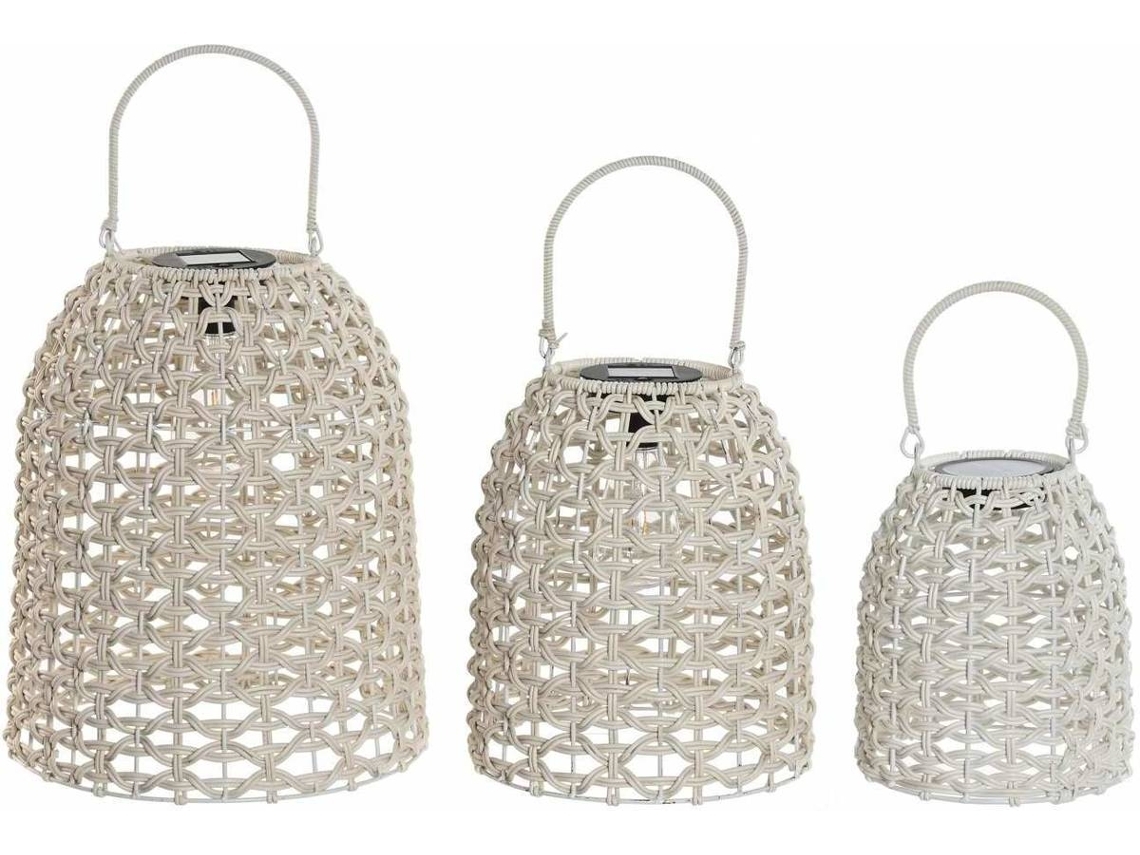 Conjunto de Lanterna ITEM Ratan Sintético LED (Outlet Caixa Aberta - 3 Set Solar)  