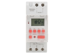 INTERRUPTOR TIMER PROGRAMÁVEL LCD 24V DC 30A CONTROLE SEMANAL 12/24H S/MARCA