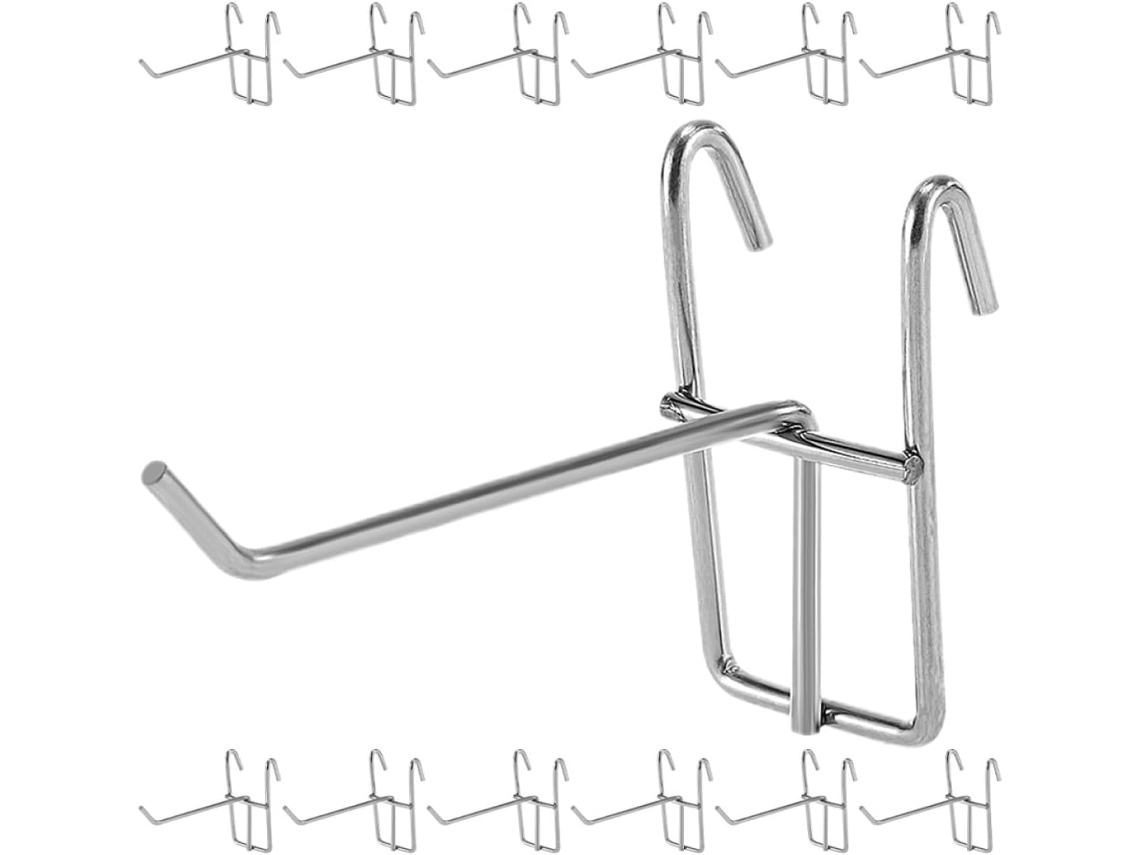 Conjunto De 30 Ganchos De Parede Em Aço Inoxidável, Resistentes E Prateados, Para Instalação Sem Ferramentas.