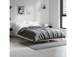 Estrutura Cama S/ Colchão Derivados De Madeira Carvalho Sonoma