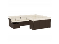 Garden Sofa Set, Garden Sofa Sets Vidaxl Marrom Rattan / Vime (n/a)