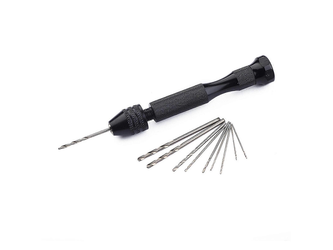 Lurelia Mini Furadeira Manual, 10 Peças, 3,4 Mm, 8,2 Mm, Preto, Para Madeira, Joias, Pcb, Alumínio