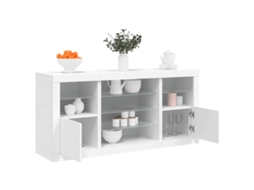 Vidaxl Aparador Com Luzes Led 142,5x37x67 Cm Branco