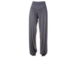 2026 pantalones Harem de Yoga para Mujer Hippie Boho Verano Baggy Joggers Elásticos Modales L Cinza Escuro