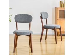 Conjunto De 2 Cadeiras De Linho, Almofadadas E Confortáveis, Estilo Medieval Moderno, Ideal Para Sala De Jantar E Cozinha.