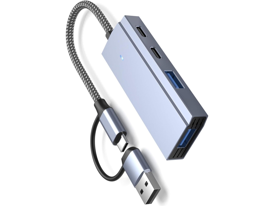 Adaptador Multifuncional Usb 3.0 E Tipo C Com Transferência De Dados