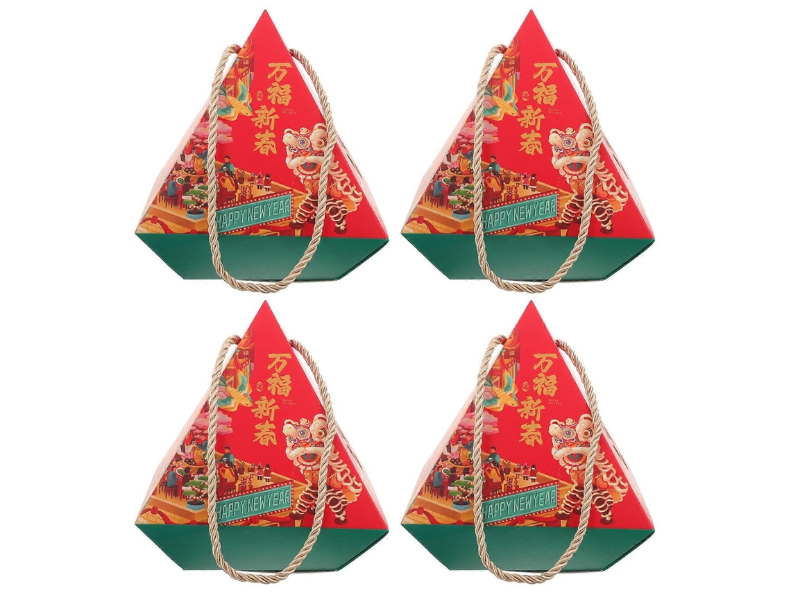 Conjunto De 4 Caixas Para Lembrancinhas De Ano Novo, Perfeitas Para Presentear Na Festa. Hengjian