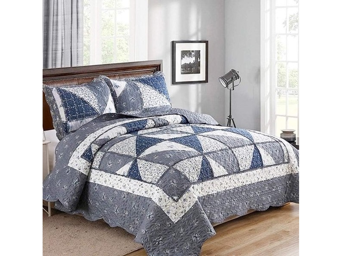 Saque De Cama - Estilo Boho De Tendência - 1 Unidade - Cinzento - Microfibra - 220 X 240 Cm