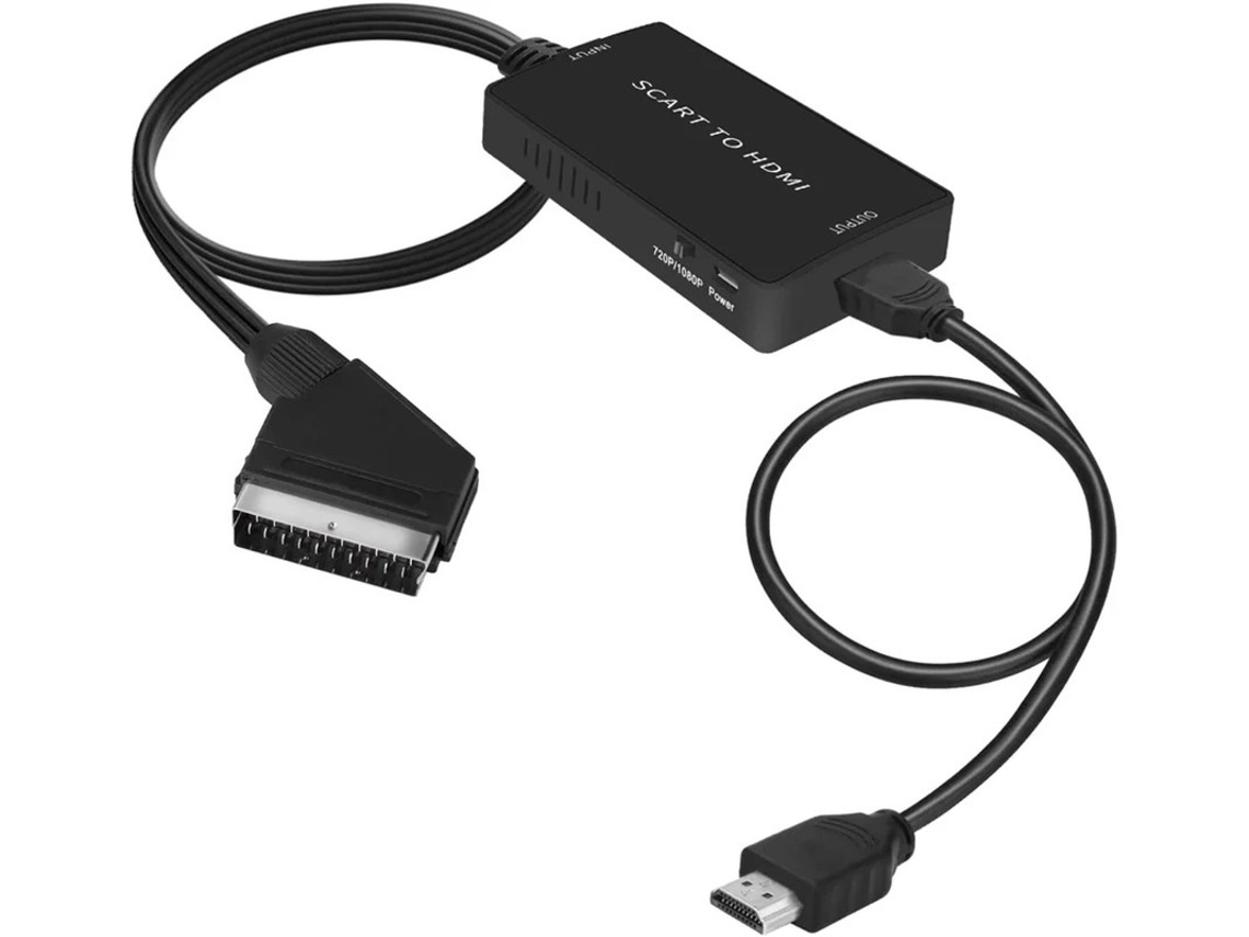 1080p Scart Para Hdmi Adaptador Compatível Hdtv, Proj., Stb, Vhs/vcr, Xbox, Ps3, Sky, Blu Ray, Dvd Pal/ntsc, Edid Bestvite