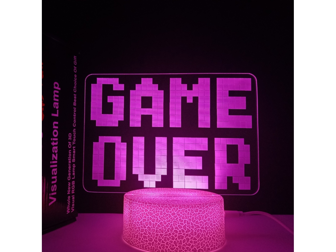 Luminria Noturna Para Sala De Jogos Com Base Rachada Presente Criativo Zhe Conjunto Colorido Com Toque Rachado Aquaforge