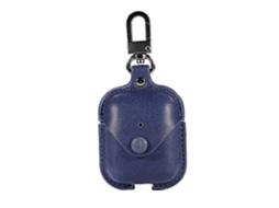 Capa protetora em couro PU para fones de ouvido Bluetooth sem fio Apple AirPods 1/2, com fivela metálica. GIECY