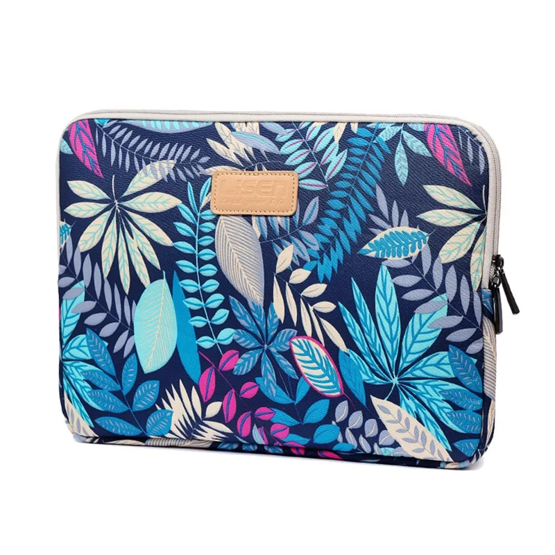 Capa Fwinl Para Portatil 12 Polegadas/11 Polegadas Sleeve Protetora 31 X 21,5 X 1,5 Cm Azul (folhas Coloridas)