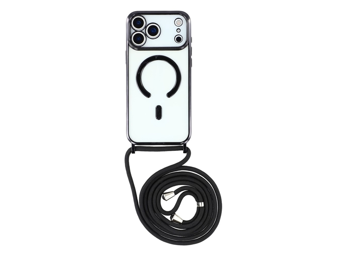 Capa Para Iphone 17 Pro Magsafe Com Borda Eletroplaqueada Em Tpu - Preta