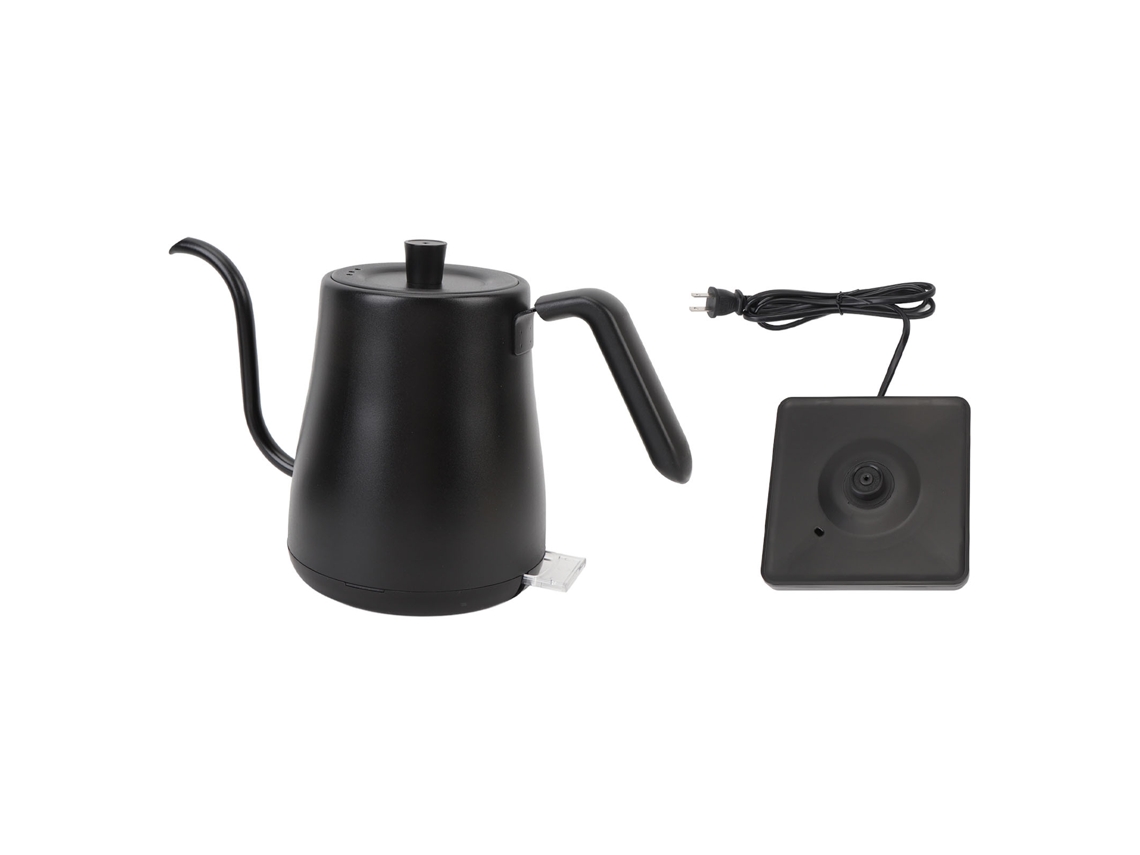 Jarra Elétrica com Bico de Ganso 800ml 1000W Aço Inox 304, Auto Desligamento, Preta | S/MARCA
