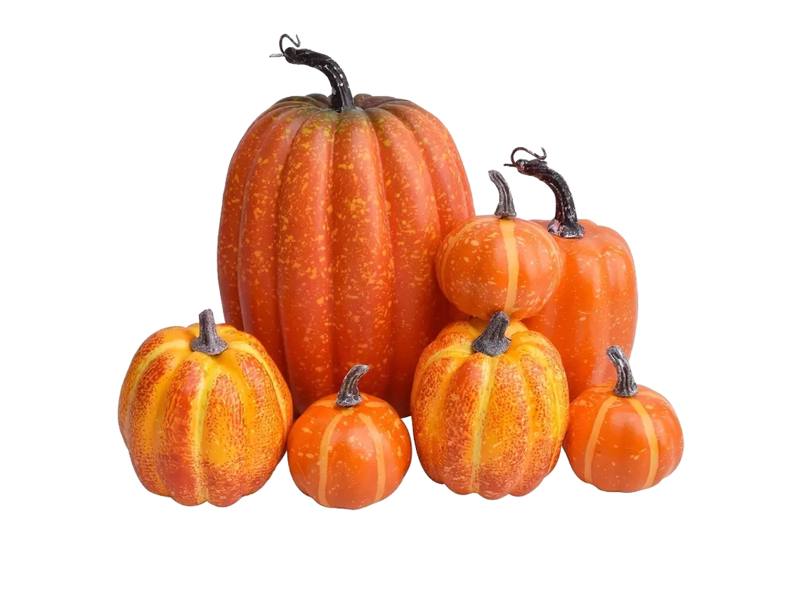 Laxiscreed Conjunto De 7 Abóboras Decorativas Clássicas Para Halloween E Outono