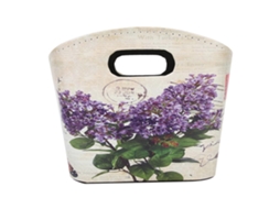 Cesta de Armazenamento com Alças de Couro Pu para Escritório e Decoração de Casa