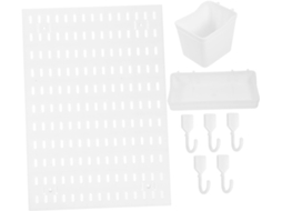 Kit Organizador De Parede Para Cozinha Com Ganchos E Prateleiras, Inst